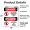 Signmission Do Not Enter Hazardous Area Bilingual Danger Sign, Vinyl Decal, 18in W x 24in L, 2PK OS-2PACK-DS-D-1824-VS-1133 - alternate 3